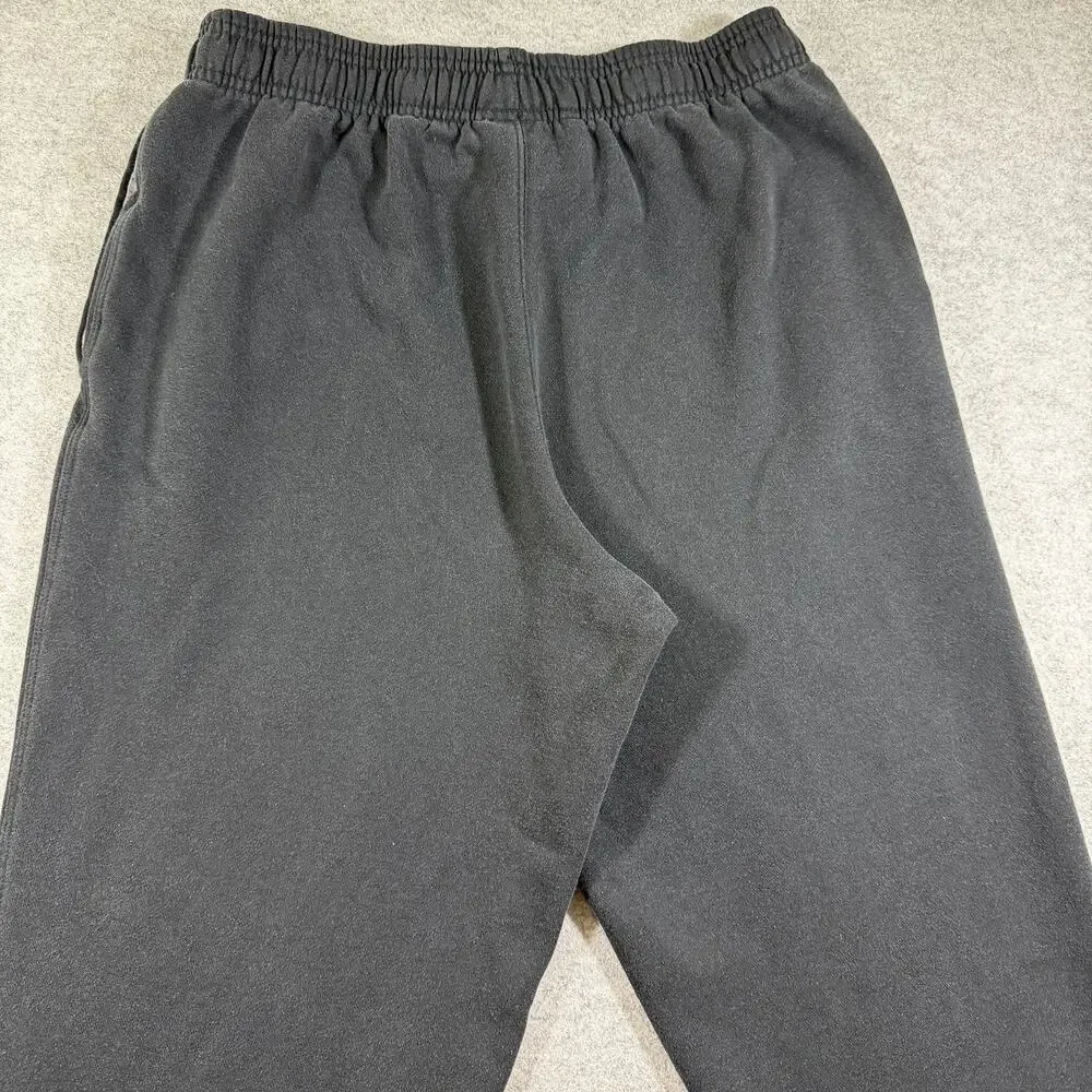 Champion Heavyweight Sweatpants Mens XL Black Embroidered Logo Lounge Drawstring